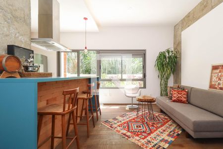 Sala/Cozinha de apartamento à venda com 2 quartos, 82m² em Vila Madalena, São Paulo