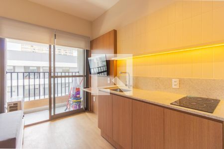 Sala/Cozinha de apartamento para alugar com 1 quarto, 24m² em Pinheiros, São Paulo