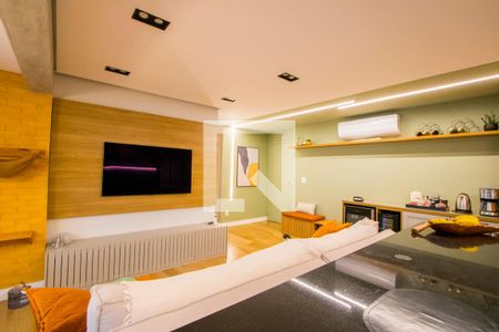 Sala de apartamento à venda com 3 quartos, 104m² em Vila Assunção, Santo André