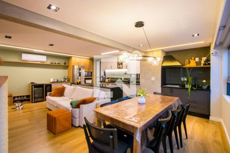 Varanda gourmet de apartamento à venda com 3 quartos, 104m² em Vila Assunção, Santo André