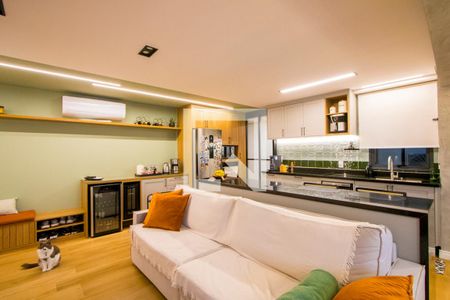 Sala de apartamento à venda com 3 quartos, 104m² em Vila Assunção, Santo André