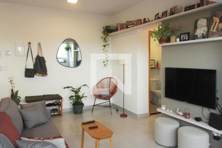 Sala de apartamento para alugar com 2 quartos, 55m² em Marapé, Santos