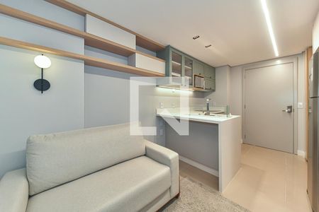 Sala de apartamento para alugar com 1 quarto, 27m² em Brooklin, São Paulo