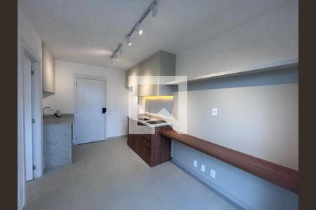 Sala/Cozinha de apartamento para alugar com 1 quarto, 27m² em Campo Belo, São Paulo