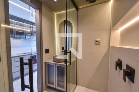 Banheiro de kitnet/studio para alugar com 1 quarto, 27m² em Vila Mariana, São Paulo