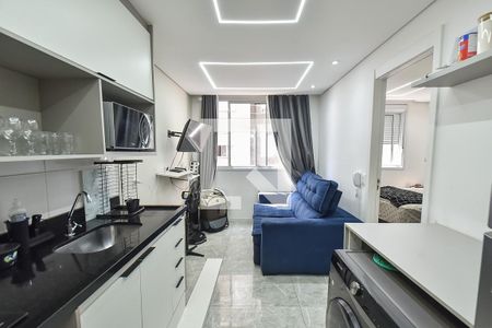 Sala/cozinha de apartamento à venda com 1 quarto, 24m² em Mooca, São Paulo