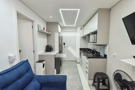 Sala/cozinha de apartamento à venda com 1 quarto, 24m² em Mooca, São Paulo