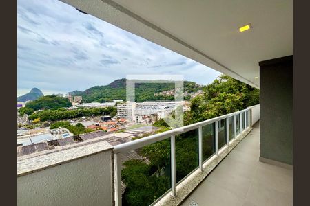 Varanda da sala e quartos - vista para o pão de açúcar de apartamento para alugar com 2 quartos, 98m² em Botafogo, Rio de Janeiro