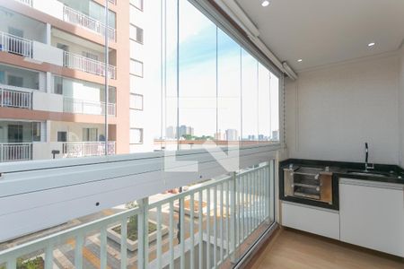 Varanda da Sala de apartamento à venda com 2 quartos, 46m² em Vila Carmosina, São Paulo