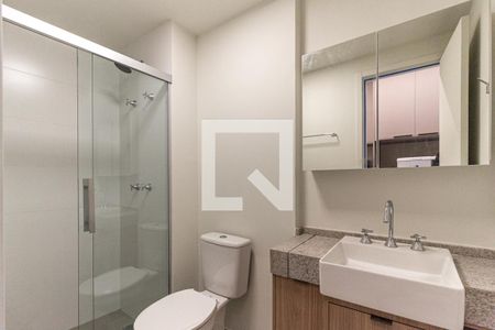 Banheiro de kitnet/studio à venda com 1 quarto, 24m² em Consolação, São Paulo