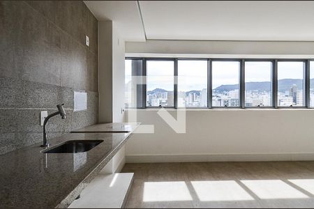 Sala/Cozinha de apartamento à venda com 1 quarto, 73m² em Funcionários, Belo Horizonte