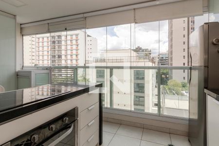 Varanda/ Cozinha de apartamento para alugar com 1 quarto, 33m² em Brooklin, São Paulo