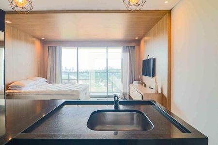 Studio - Quarto e Cozinha de kitnet/studio para alugar com 1 quarto, 37m² em Pinheiros, São Paulo