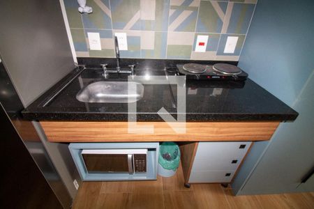 Cozinha - Armários de kitnet/studio para alugar com 1 quarto, 27m² em Campo Belo, São Paulo
