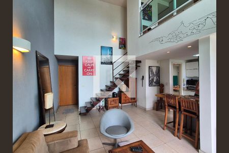 Sala  de apartamento para alugar com 1 quarto, 70m² em Barra da Tijuca, Rio de Janeiro