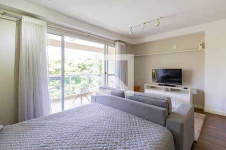 Sala/Quarto de apartamento à venda com 1 quarto, 53m² em Brooklin, São Paulo