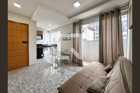 Sala Ambientes de apartamento para alugar com 1 quarto, 40m² em Funcionários, Belo Horizonte