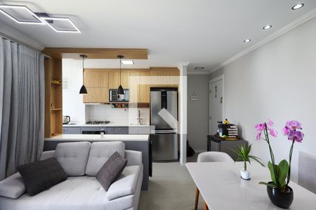 Sala de estar - Sala de jantar de apartamento à venda com 2 quartos, 47m² em Campininha, São Paulo