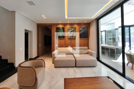 Sala de Estar de casa de condomínio para alugar com 4 quartos, 400m² em Swiss Park, Campinas