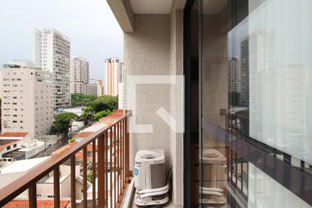 Varanda de kitnet/studio para alugar com 1 quarto, 25m² em Vila Olímpia, São Paulo