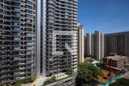 Varanda Sala de kitnet/studio para alugar com 1 quarto, 25m² em Brooklin, São Paulo