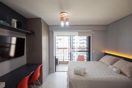 Sala - Quarto de kitnet/studio para alugar com 1 quarto, 25m² em Brooklin, São Paulo