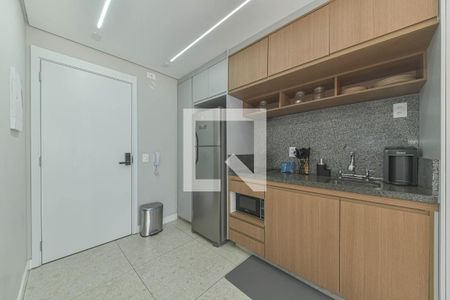 Cozinha de kitnet/studio para alugar com 1 quarto, 28m² em Brooklin, São Paulo