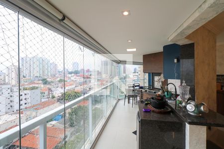 Varanda Gourmet de apartamento à venda com 3 quartos, 153m² em Santa Paula, São Caetano do Sul