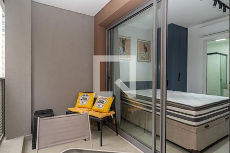 Varanda do Quarto de kitnet/studio para alugar com 1 quarto, 25m² em Pinheiros, São Paulo