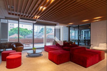 Área comum - Lounge de kitnet/studio à venda com 1 quarto, 25m² em Pinheiros, São Paulo