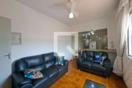 Sala de apartamento para alugar com 1 quarto, 48m² em Maracanã, Praia Grande