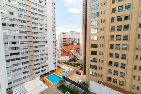 Vista da Sacada da Sala/Cozinha de apartamento para alugar com 1 quarto, 47m² em Vila Clementino, São Paulo