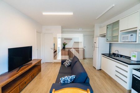 Sala/Cozinha de apartamento para alugar com 1 quarto, 47m² em Vila Clementino, São Paulo