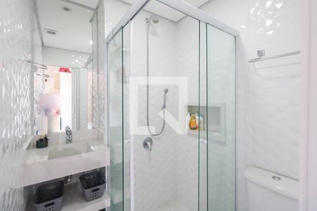 Banheiro de kitnet/studio à venda com 1 quarto, 18m² em Santa Paula, São Caetano do Sul