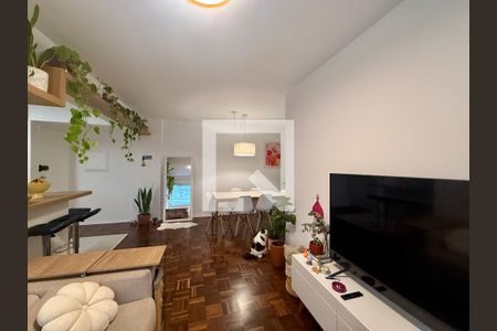 Sala  de apartamento à venda com 2 quartos, 75m² em Brooklin, São Paulo