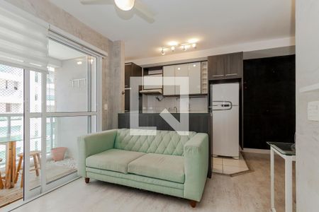Sala de apartamento para alugar com 1 quarto, 37m² em Santo Amaro, São Paulo