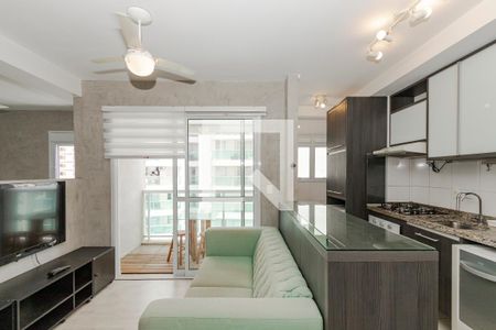 Sala de apartamento para alugar com 1 quarto, 37m² em Santo Amaro, São Paulo