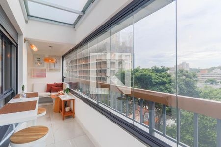 Varanda de apartamento à venda com 1 quarto, 50m² em Brooklin, São Paulo