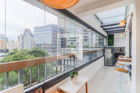 Varanda de apartamento à venda com 1 quarto, 50m² em Brooklin, São Paulo