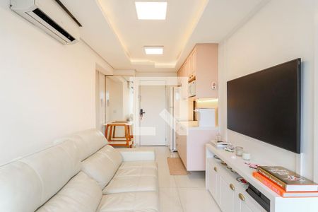 Sala de apartamento à venda com 1 quarto, 50m² em Brooklin, São Paulo