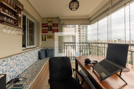 Varanda gourmet de apartamento à venda com 2 quartos, 69m² em Chácara Seis de Outubro, São Paulo