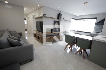 Sala / Cozinha / Gourmet de apartamento à venda com 3 quartos, 93m² em Campestre, Santo André