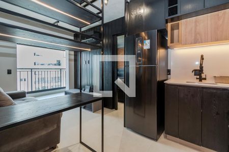 Sala/ Cozinha de apartamento para alugar com 1 quarto, 35m² em Brooklin, São Paulo
