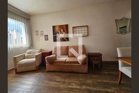 Sala de apartamento à venda com 1 quarto, 50m² em Campo Belo, São Paulo
