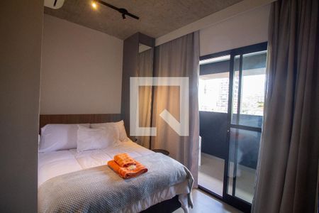 Sala / Quarto - Studio de kitnet/studio para alugar com 1 quarto, 30m² em Cidade Monções, São Paulo
