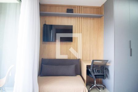Sala / Quarto - Studio de kitnet/studio à venda com 1 quarto, 28m² em Cidade Monções, São Paulo