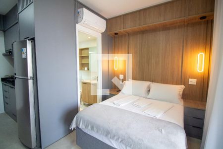 Sala / Quarto - Studio de kitnet/studio à venda com 1 quarto, 28m² em Cidade Monções, São Paulo