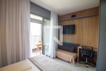 Sala / Quarto - Studio de kitnet/studio à venda com 1 quarto, 28m² em Cidade Monções, São Paulo