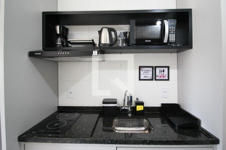 Cozinha de kitnet/studio para alugar com 1 quarto, 24m² em Vila Olímpia, São Paulo