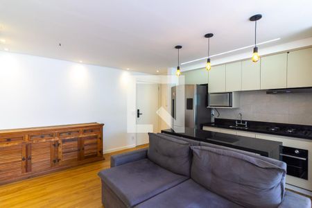 Sala integrada com Cozinha de apartamento à venda com 2 quartos, 70m² em Jardim das Acacias, São Paulo